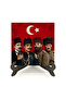 Three Pashas and Mustafa Kemal Pasha Printed Wooden Tabletop Decoration 10X10 1G-3Paşalarmkemalpaşa - 2
