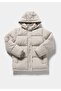 Regular Fit Hooded Zippered Lined Water Resistant Women's Ecru Coat - 5