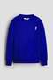 Motif-detail brushed-inside sweatshirt