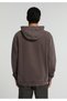 Relaxed Fit Hooded Plain Men's Brown Sweatshirt - 2