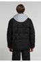 Regular Fit Hooded Zippered Lined Men's Black Coat Pu - 2