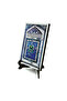 Kaaba Illustration Iznik Tile Pattern Printed Wooden Tabletop 10X15 5G-Çinirpc11