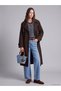 Brown Belted Women's Gabardine Trench Coat - 2