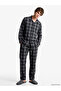 Esvab • Modern & Distinctive Standard Fit Checkered Embroidered Men's Pajama Set