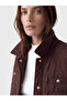Esvab • Modern & Distinctive Shirt Roba Collar Quilted Women's Puffer Coat - 3