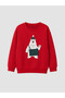 Esvab • Modern & Distinctive Zero Roba Collar Bear Printed Baby Boy Sweatshirt