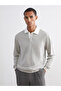 Esvab • Modern & Distinctive Contrast Polo Collar Men's Sweatshirt - 2
