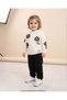 Girl's Floral Printed Seasonal Compact 2-Strand Tracksuit Set for Ages 2-3-4-5-6