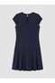 Button Detailed Pleated Girls' Dress from Uzg Store for Style Enthusiasts - 2