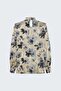 Floral Patterned Blouse - Blue - 5