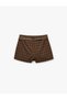 Belted Pleated Plaid Mini Skirt - 4