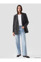 Two Mt Shop Quality Lcw Studio Gray Polyviscon Plaid Standard & Regular Women's Blazer Jacket - 3