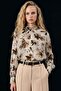 Floral Patterned Blouse - Brown