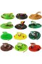 TOYANDONA 12 Pcs Rubber Snake Toy Simulation Grass Cobra Snake Fake Animal Figures Garden Joke Prank Prop for Party Decor