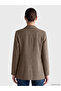 Alita City Farkıyla Lcw Everyday Brown Polyviscon Plaid Standard & Regular Women's Blazer Jacket - 4