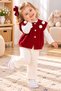 Girl's Pompom Knitted Vest – Knitwear Children's Vest - 2