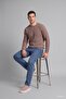 Relaxed Fit Crew Neck Basic Knit Sweater G6422Ax26Au - 6