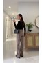 Vetta Mink Zebra Patterned Straight Jeans - 2