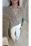 Tolda Mink Ecru Patched Knitwear - 2