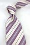 White Purple Line Pattern Italian Silk Tie Ik2635 - 2