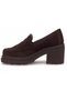 N-2752 Genuine Suede Leather Thick Heeled Women's Classic Loafer Shoes - 6