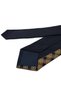 Black Yellow Panel Pattern Italian Silk Tie İk2596 - 3