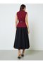 Plain Sleeveless Waistcoat and Skirt Set - 6