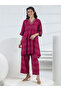 Pink Printed Cotton Ethnic Tunic and Trousers Co-Ords - 2