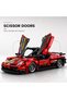 426 Pieces 1:18 Scale Pull and Drop Racing Car Building Block Set – Toy Car with Openable Scissor Doors for Ages 6+ - 6