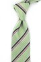 Green Line Pattern Italian Silk Tie Ik2591