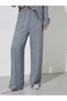 Grey Crinkle Casual Shirt and Wide Leg Trousers Set - 4