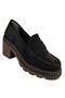 N-2752 Genuine Suede Leather Thick Heeled Women's Classic Loafer Shoes - 5