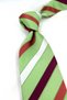 Green Line Pattern Italian Silk Tie Ik2605 - 2