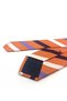 Orange Stripe Pattern Italian Silk Tie İk2587 - 3