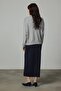 Deep Neck Tricot Sweater - 6