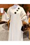 Collar Brooch Detailed Long Knitwear Cardigan - 4