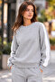 Women's Striped Detsyli Crewneck Sweatshirt with Pockets