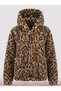Women's Zipper Detailed Plush Fleece Hooded Coat / Sweatshirt - 2