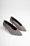 Women's grey suede 4 cm thin heeled stiletto tr05ms02h - 5