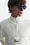 Zipper Closure High Collar Sweatshirt - 7