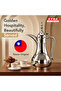 Stainless Steel Vacuum Flask 1L Silver Double Wall Insulated Dallah for Coffee and Tea - 4