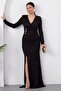 Double-Breasted Collar Buckle Long Sleeve Dress K-262703 - 5