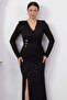 Double-Breasted Collar Buckle Long Sleeve Dress K-262703 - 2