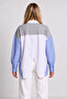 Asymmetrical Stone Embellished Premium Shirt Lby0099 Gray White - 7