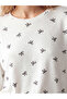 Esvab • Modern & Distinctive Bowknot Printed Women's Velvet Pajama Set - 4