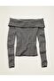 AE Whoa So Soft Off-The-Shoulder Foldover Sweater Top - 3