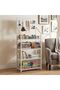 4-Layer Metal Storage Shelf with Wire Baskets & Display Board - 5