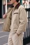 Men's Fur Lined Gabardine Coat - 4