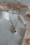 Cute Written Porcelain Pendant with Steel Chain - 3
