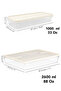 8-Piece Refrigerator Organizer Set - Kitchen Storage Container Leak-Proof Lid Freezer Organizer 1L-2.6L Cream - 6